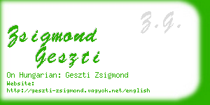 zsigmond geszti business card